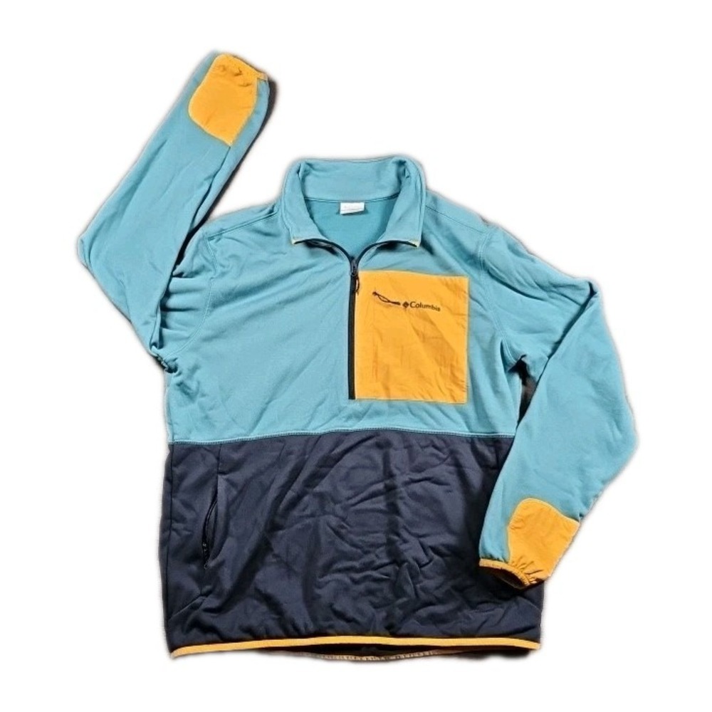 Columbia Hike Half-Zip Pullover Men's XL Shasta College Blue Navy Mus Sweatshirt